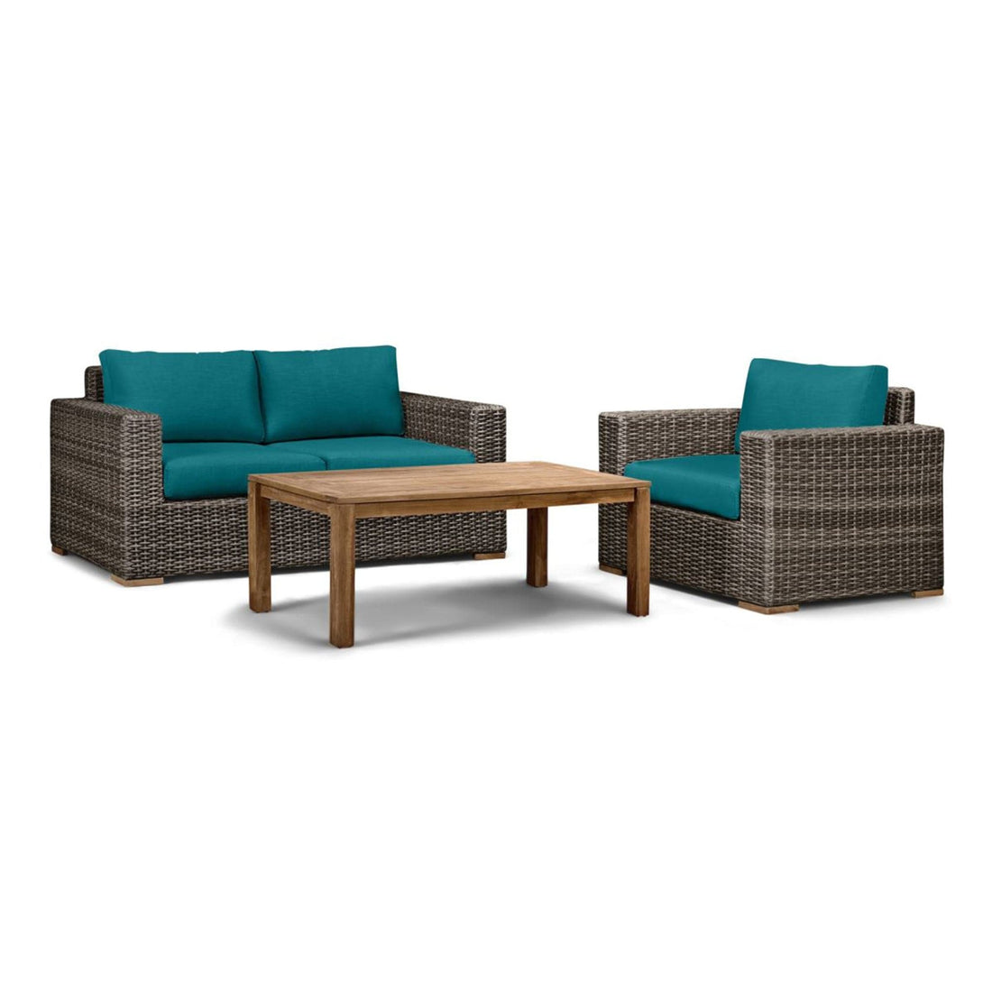 Dune Teak 3 Piece Loveseat Set