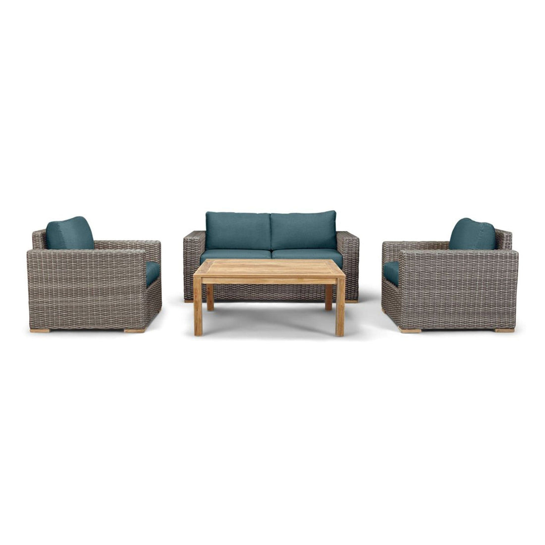 Dune Teak 4 Piece Loveseat Set