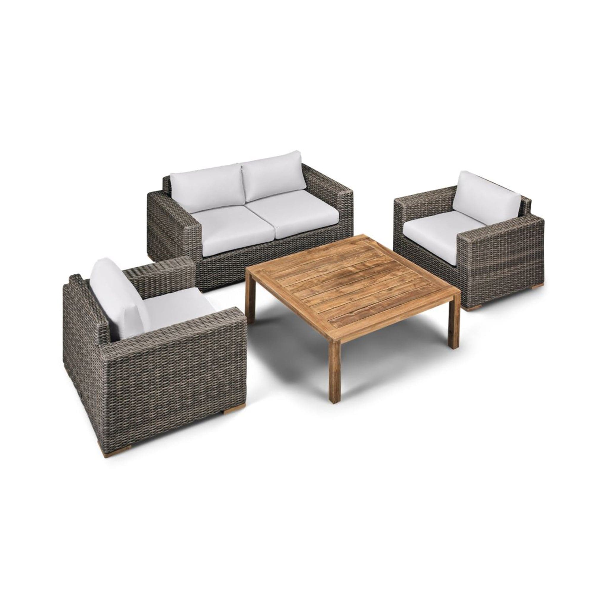 Dune Teak 4 Piece Loveseat Set