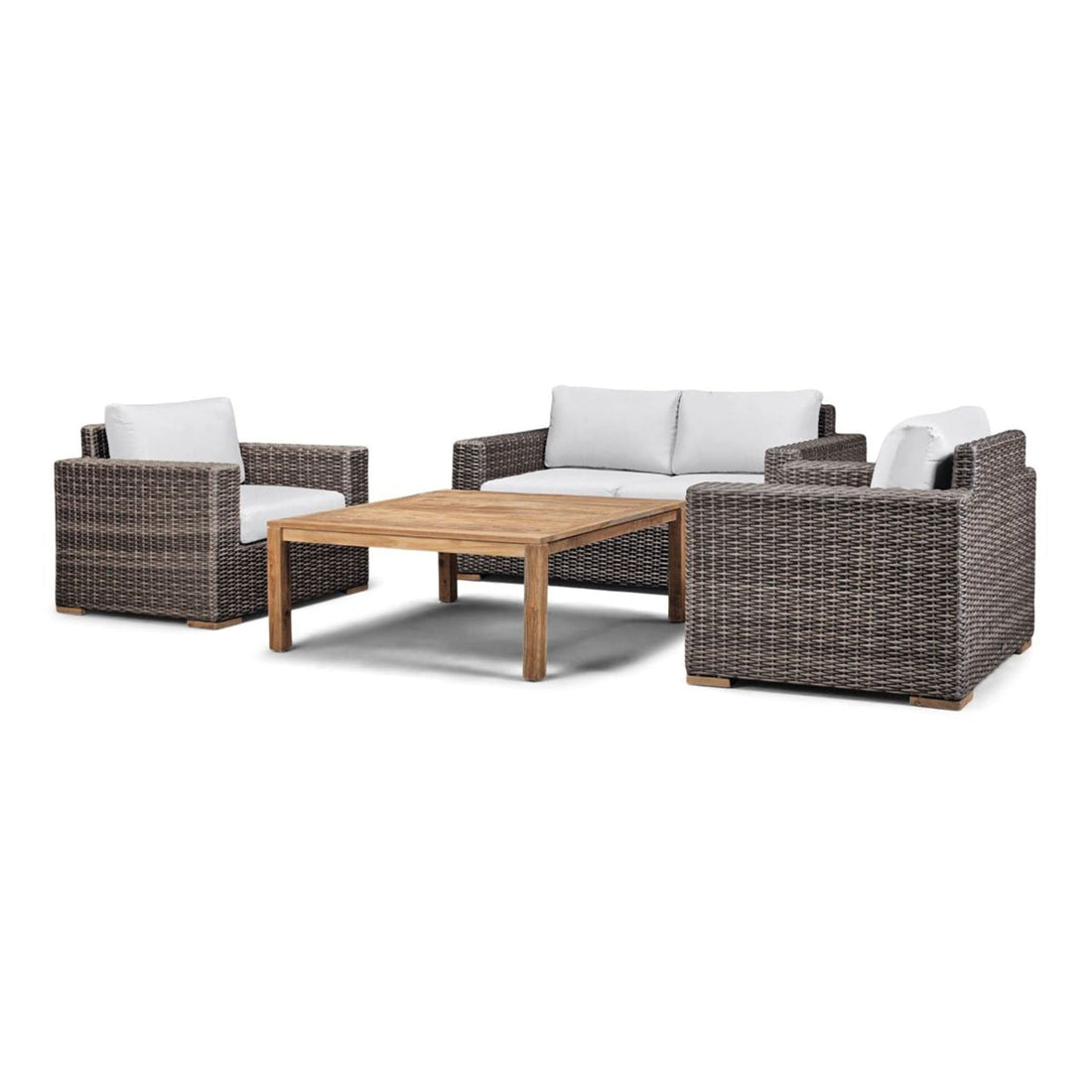 Dune Teak 4 Piece Loveseat Set