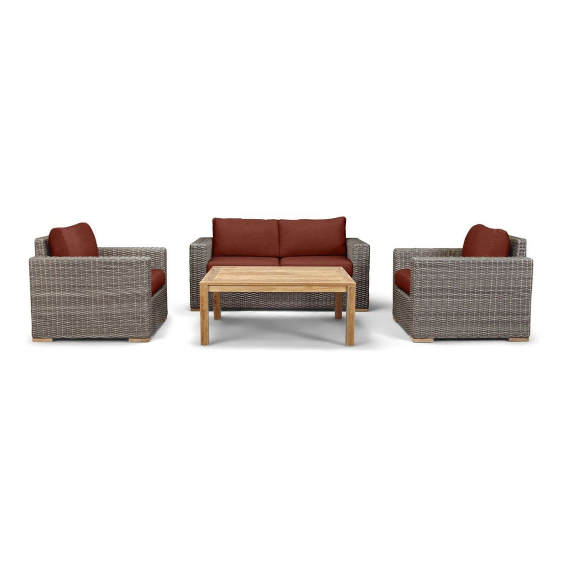 Dune Teak 4 Piece Loveseat Set