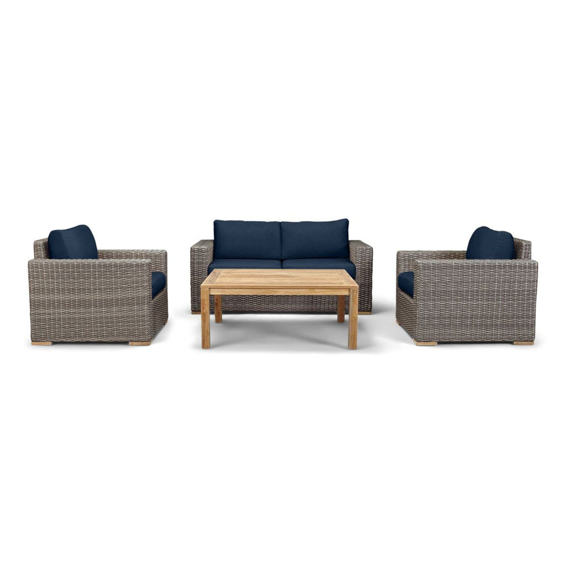 Dune Teak 4 Piece Loveseat Set