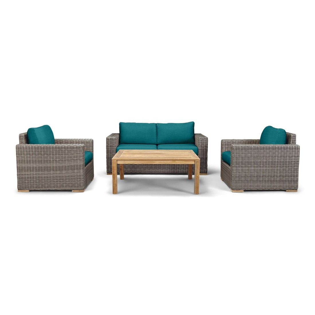 Dune Teak 4 Piece Loveseat Set