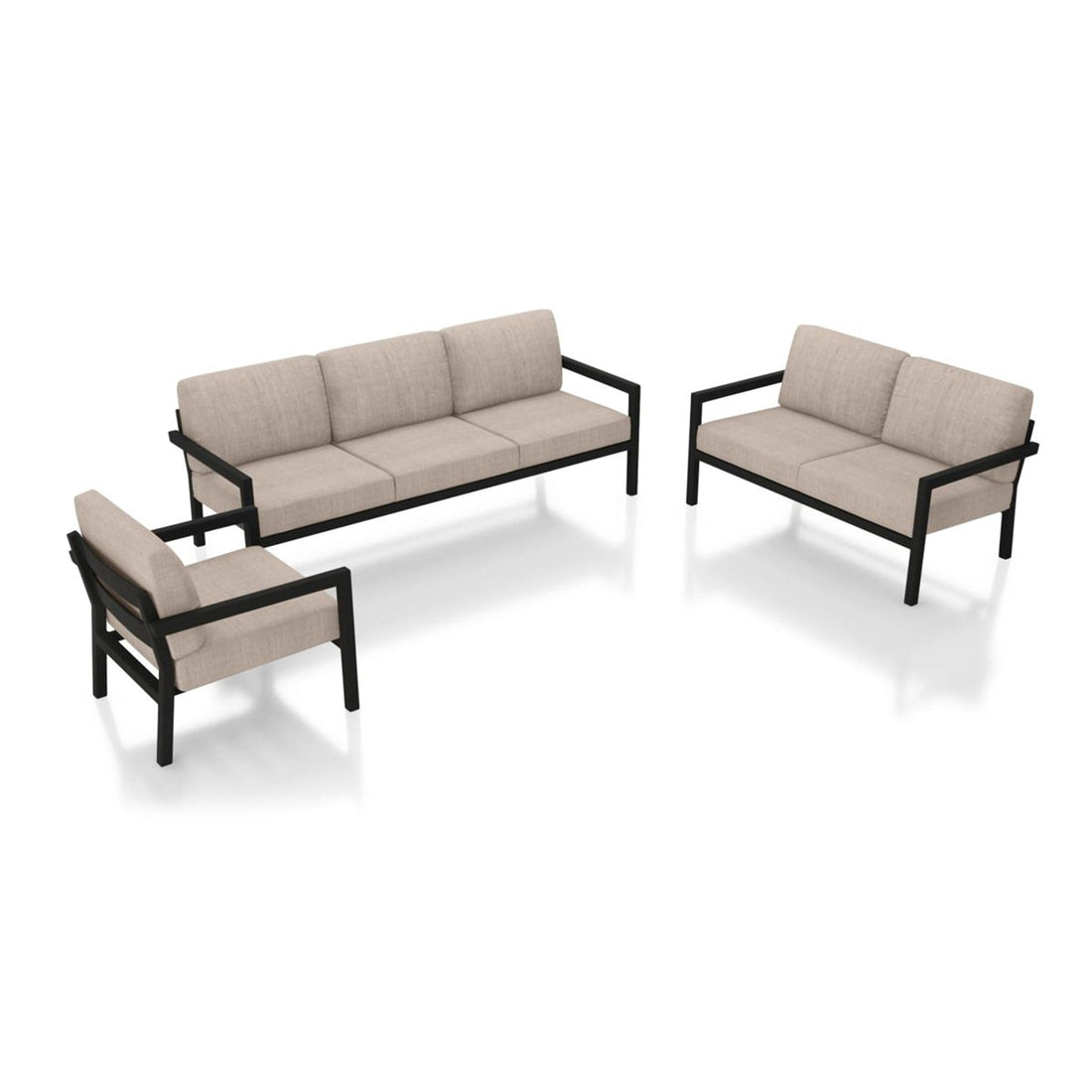 Pacifica 3 Piece Loveseat Set