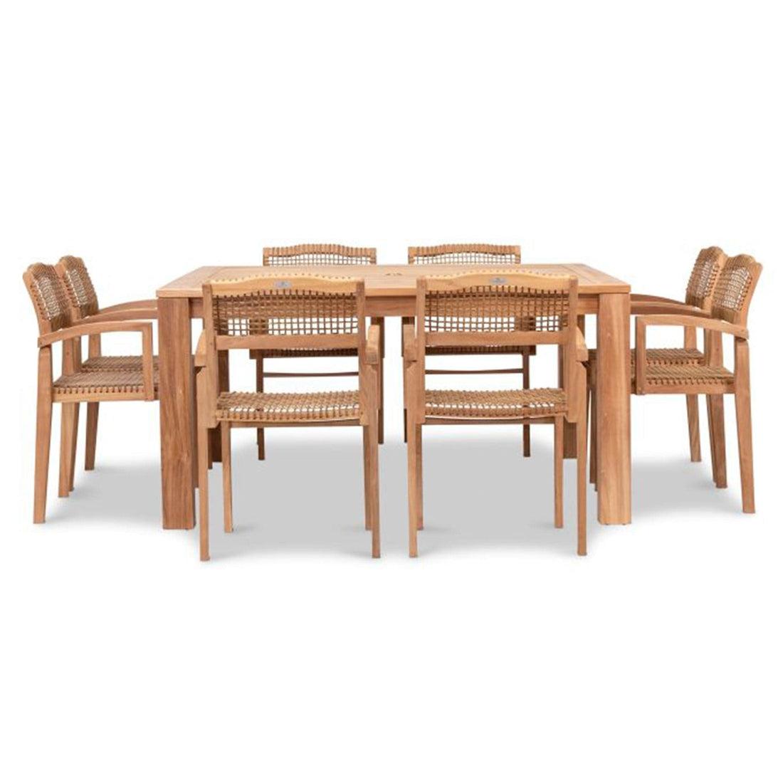 Sands 9 Piece Arm Square Dining Set