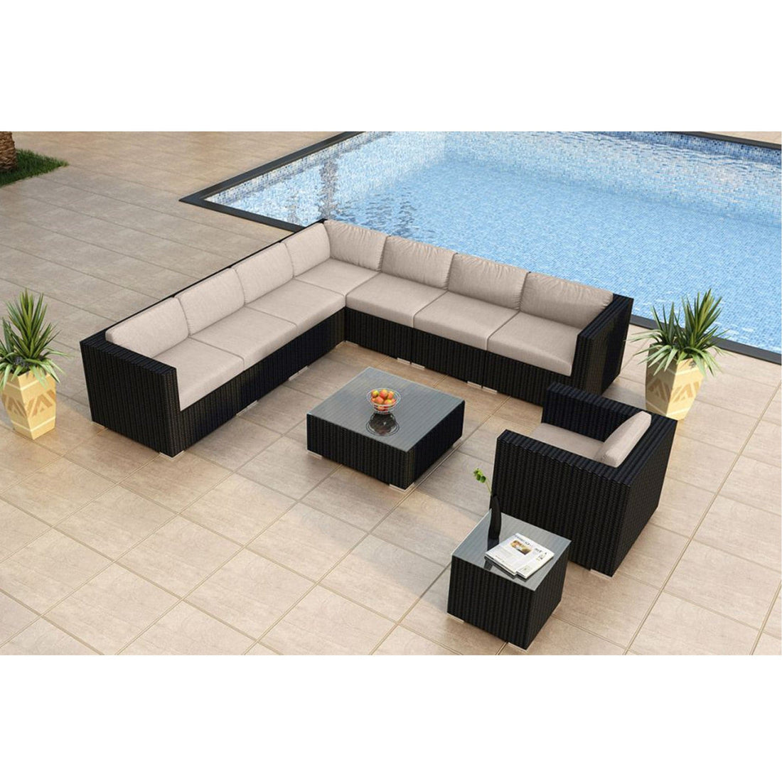 Urbana 10 Piece Club Chair Sectional Set