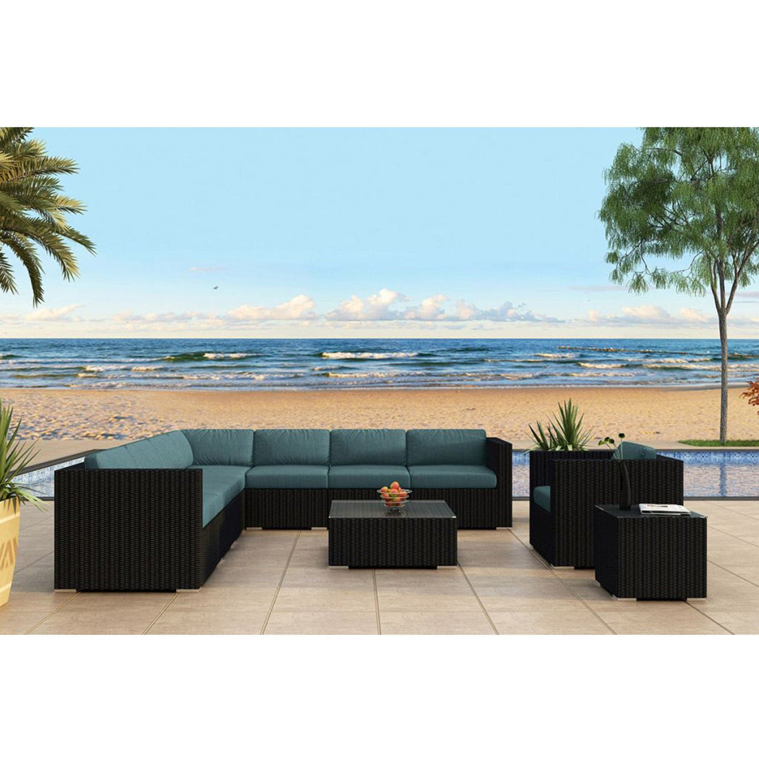 Urbana 10 Piece Club Chair Sectional Set