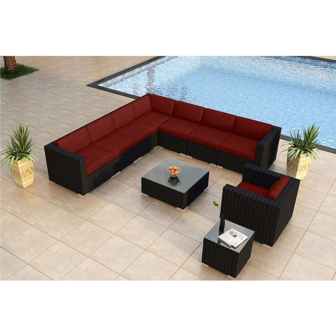 Urbana 10 Piece Club Chair Sectional Set