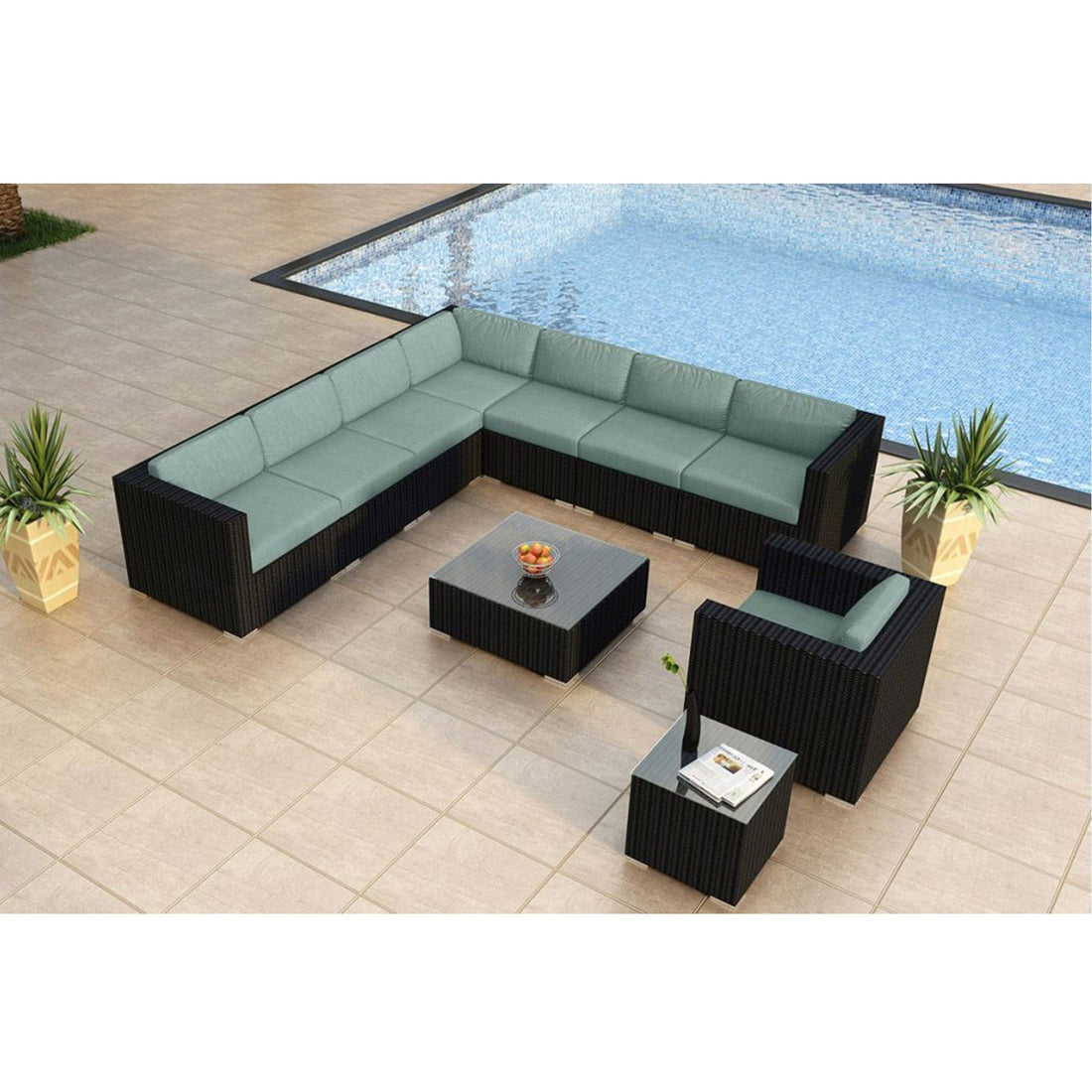 Urbana 10 Piece Club Chair Sectional Set