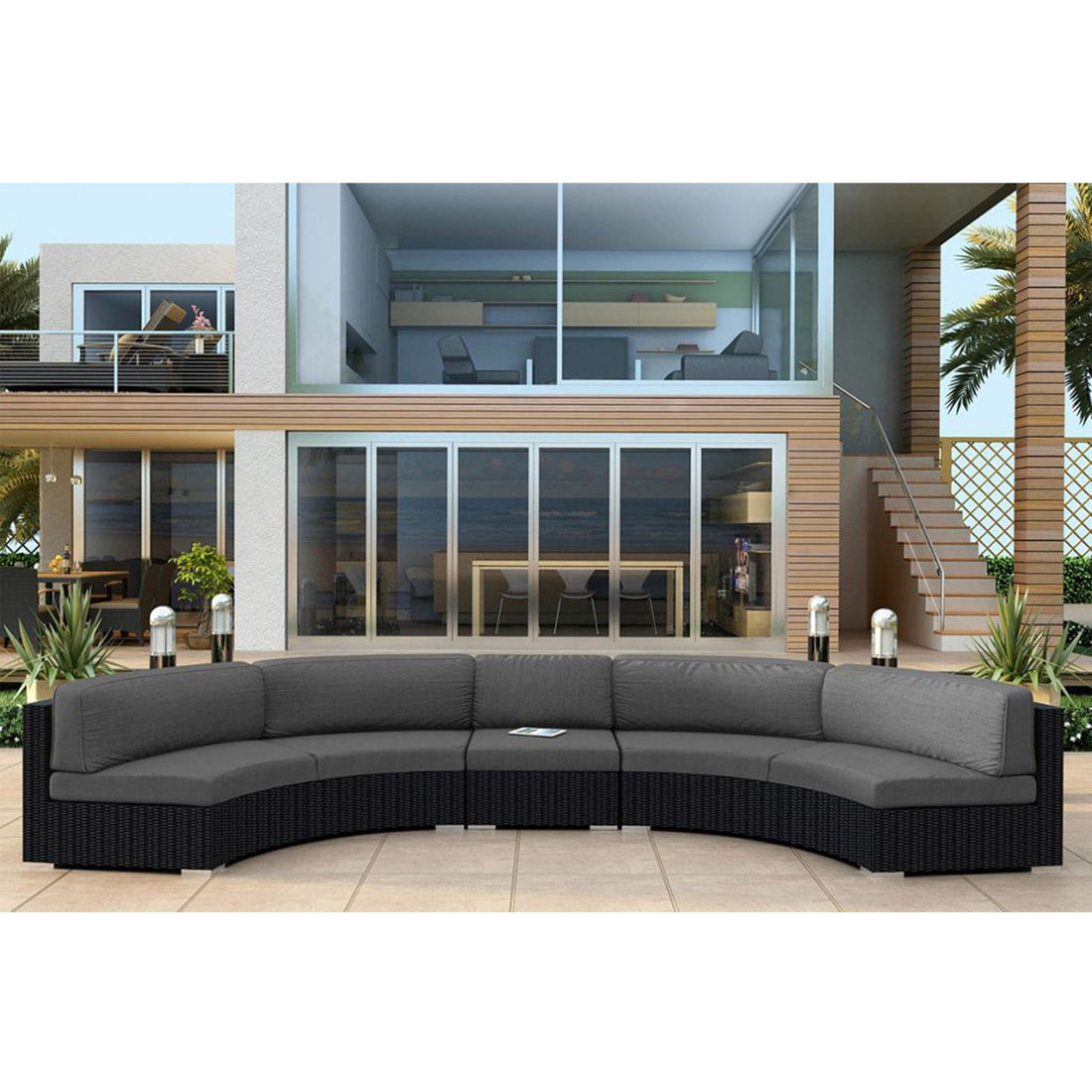 Urbana 3 Piece Extended Curve Sectional Set