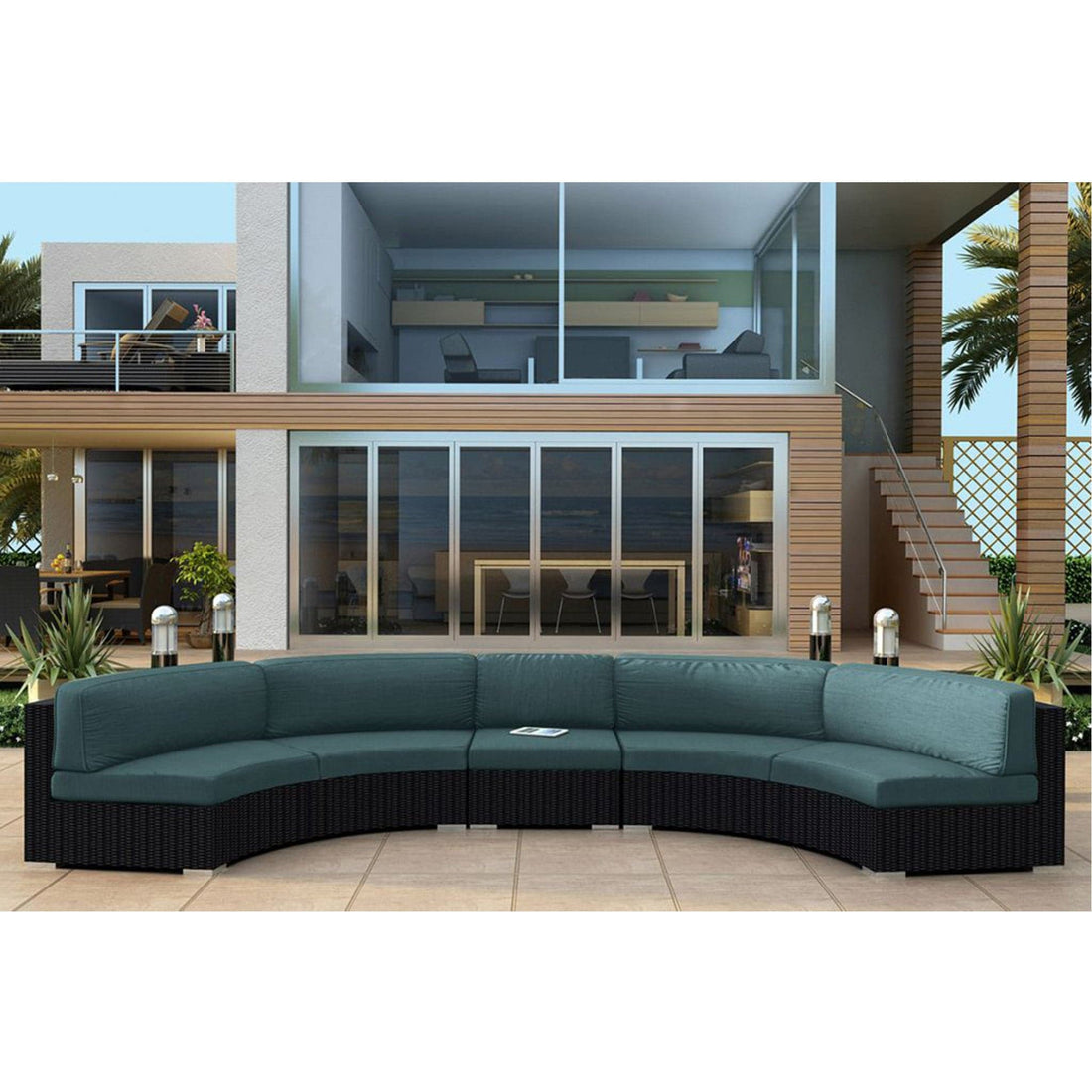 Urbana 3 Piece Extended Curve Sectional Set