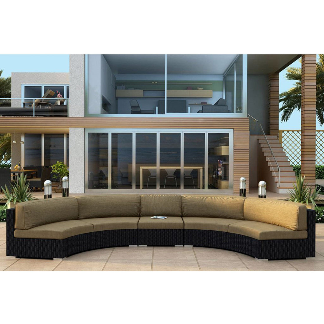 Urbana 3 Piece Extended Curve Sectional Set