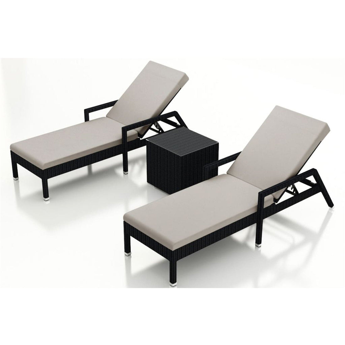 Urbana 3 Piece Reclining Chaise Lounge Set