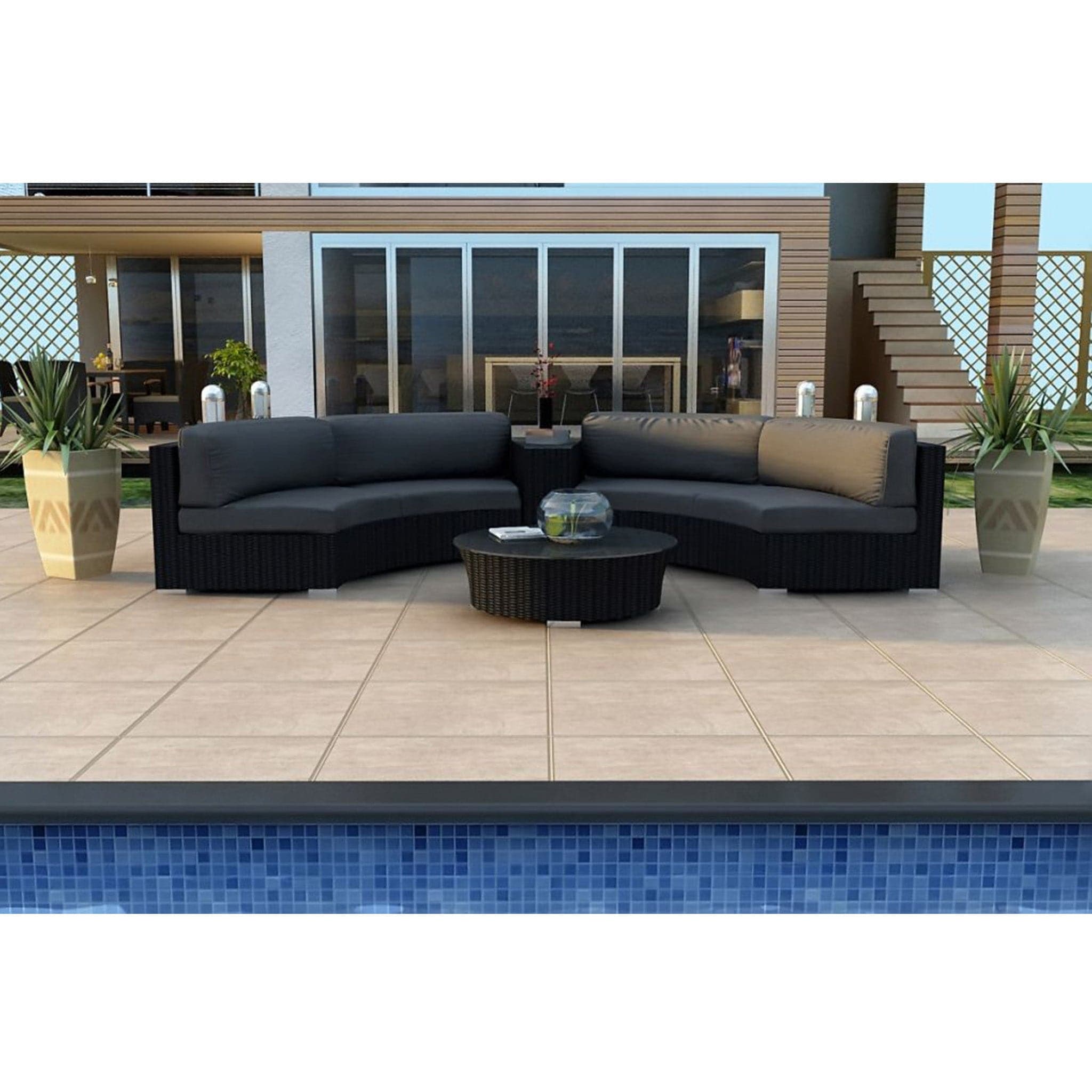 Urbana 4 Piece Curve Sectional Set