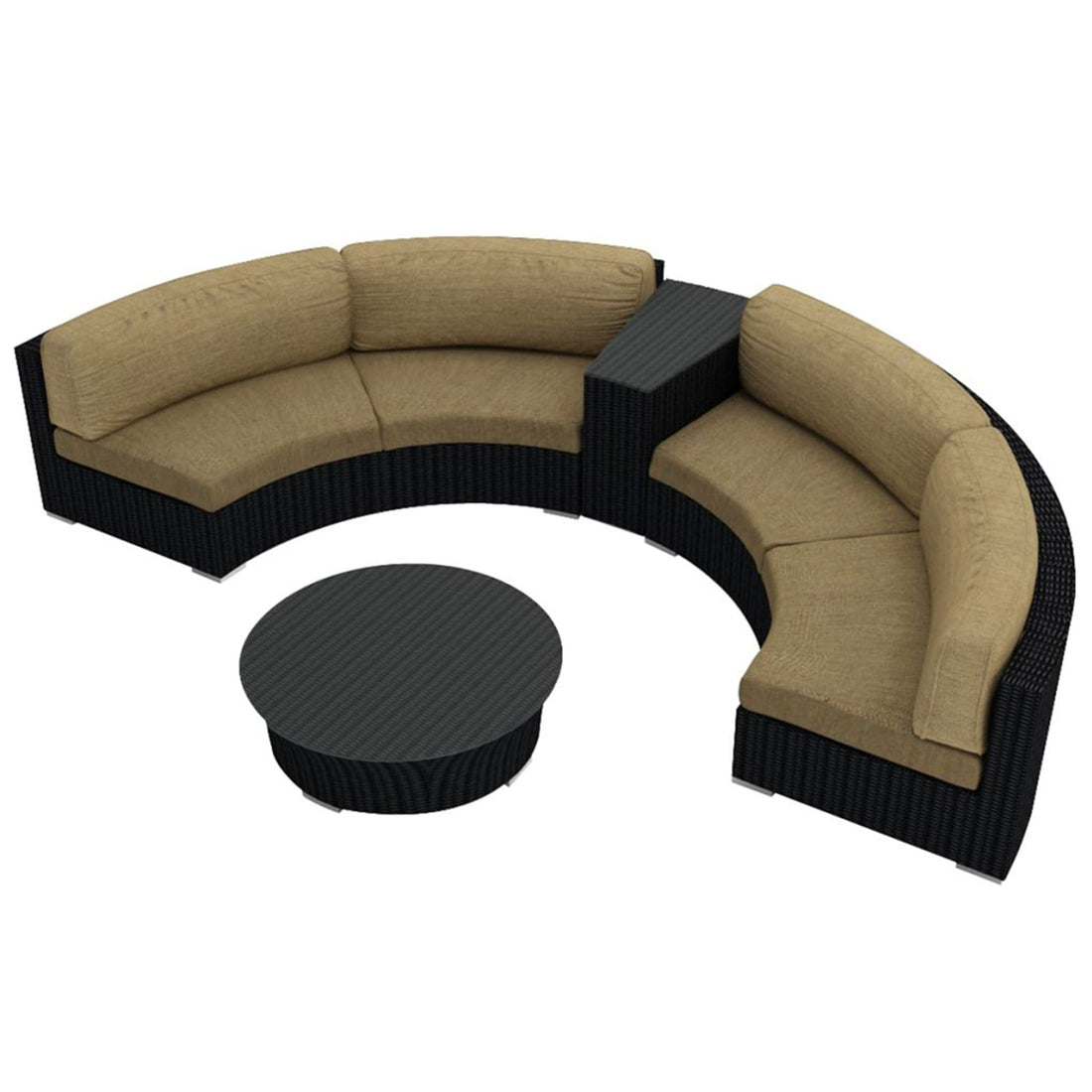 Urbana 4 Piece Curve Sectional Set