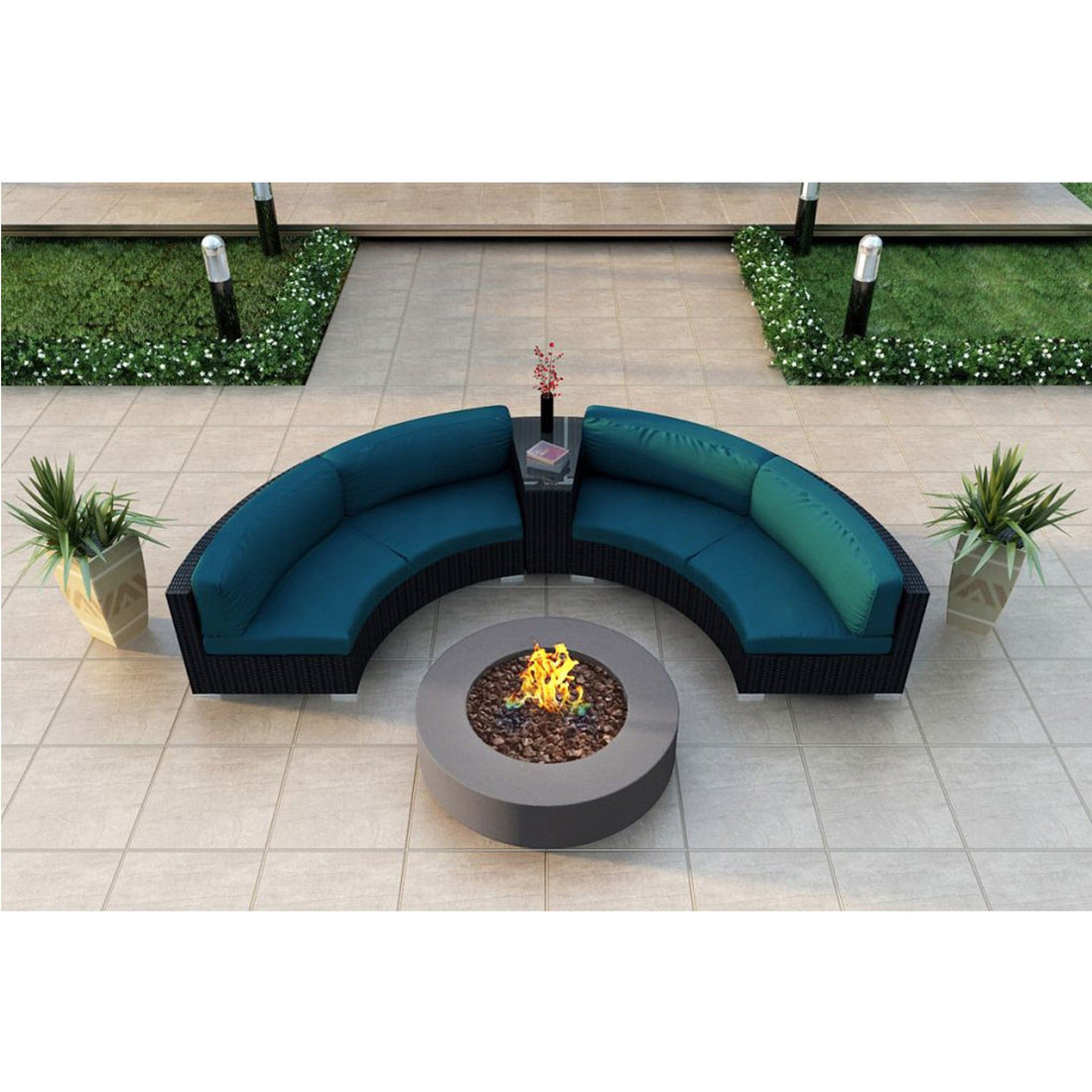 Urbana 4 Piece Curve Sectional Set