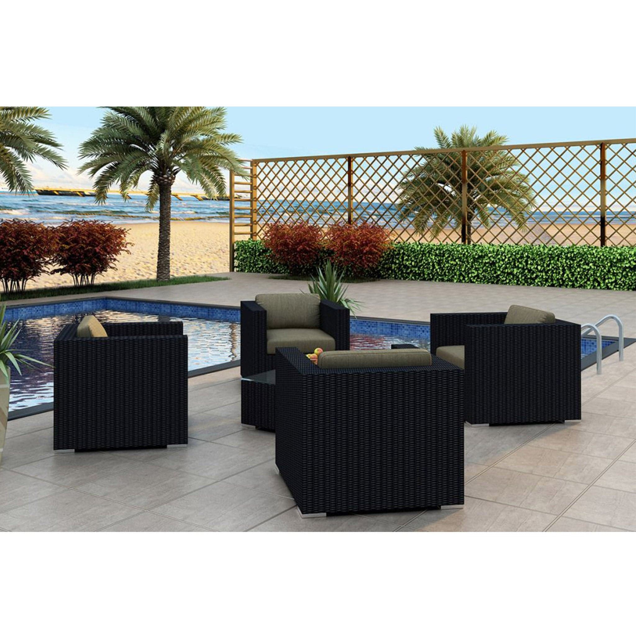 Urbana 5 Piece 4-Seat Club Chair Set