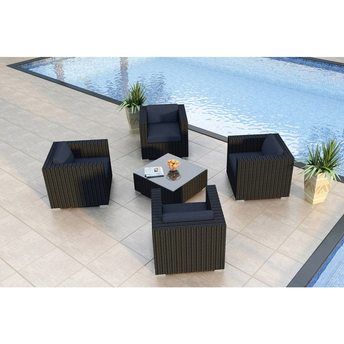 Urbana 5 Piece 4-Seat Club Chair Set