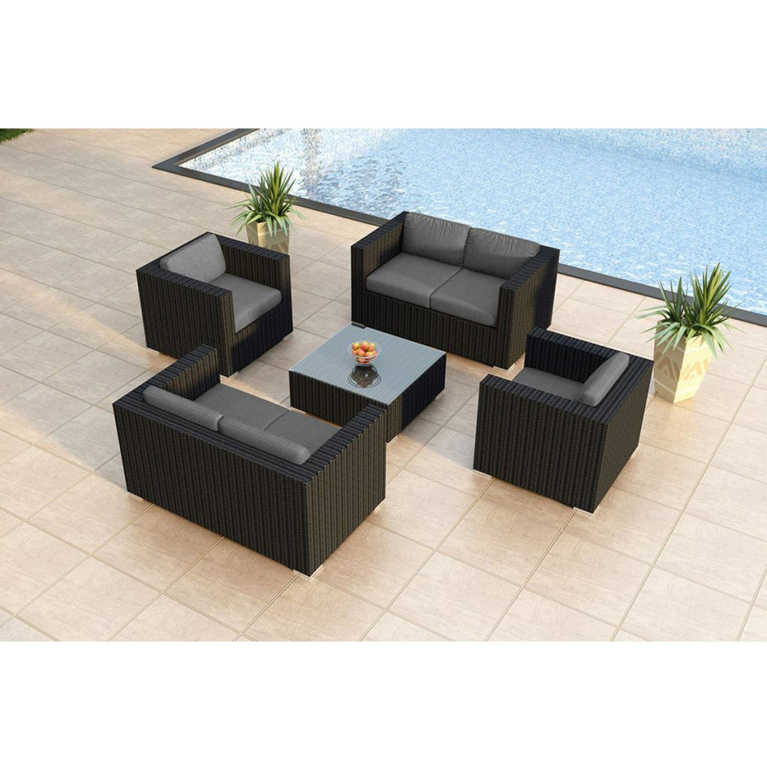 Urbana 5 Piece Double Loveseat Set