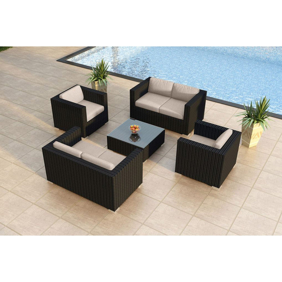 Urbana 5 Piece Double Loveseat Set