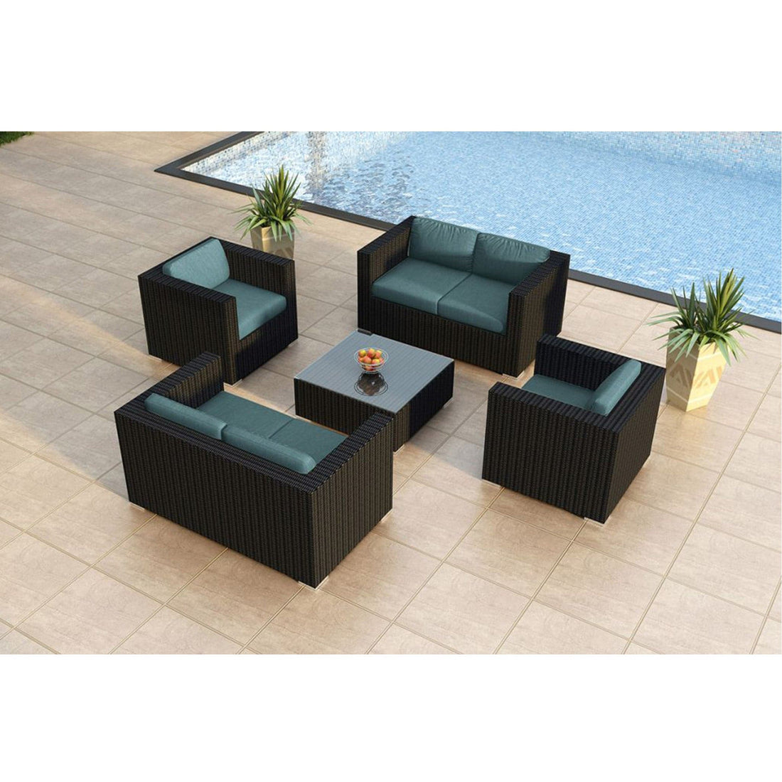 Urbana 5 Piece Double Loveseat Set