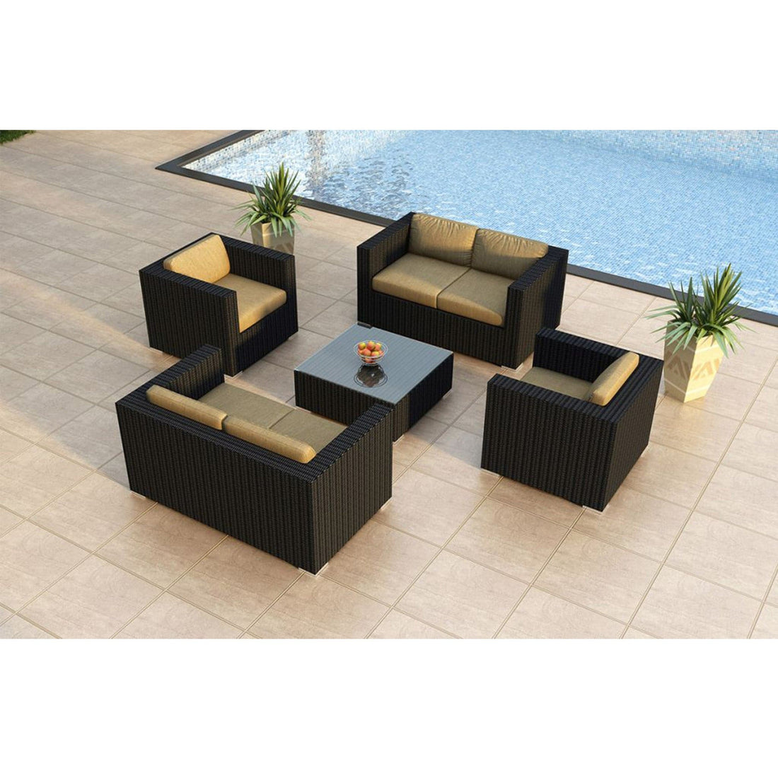 Urbana 5 Piece Double Loveseat Set