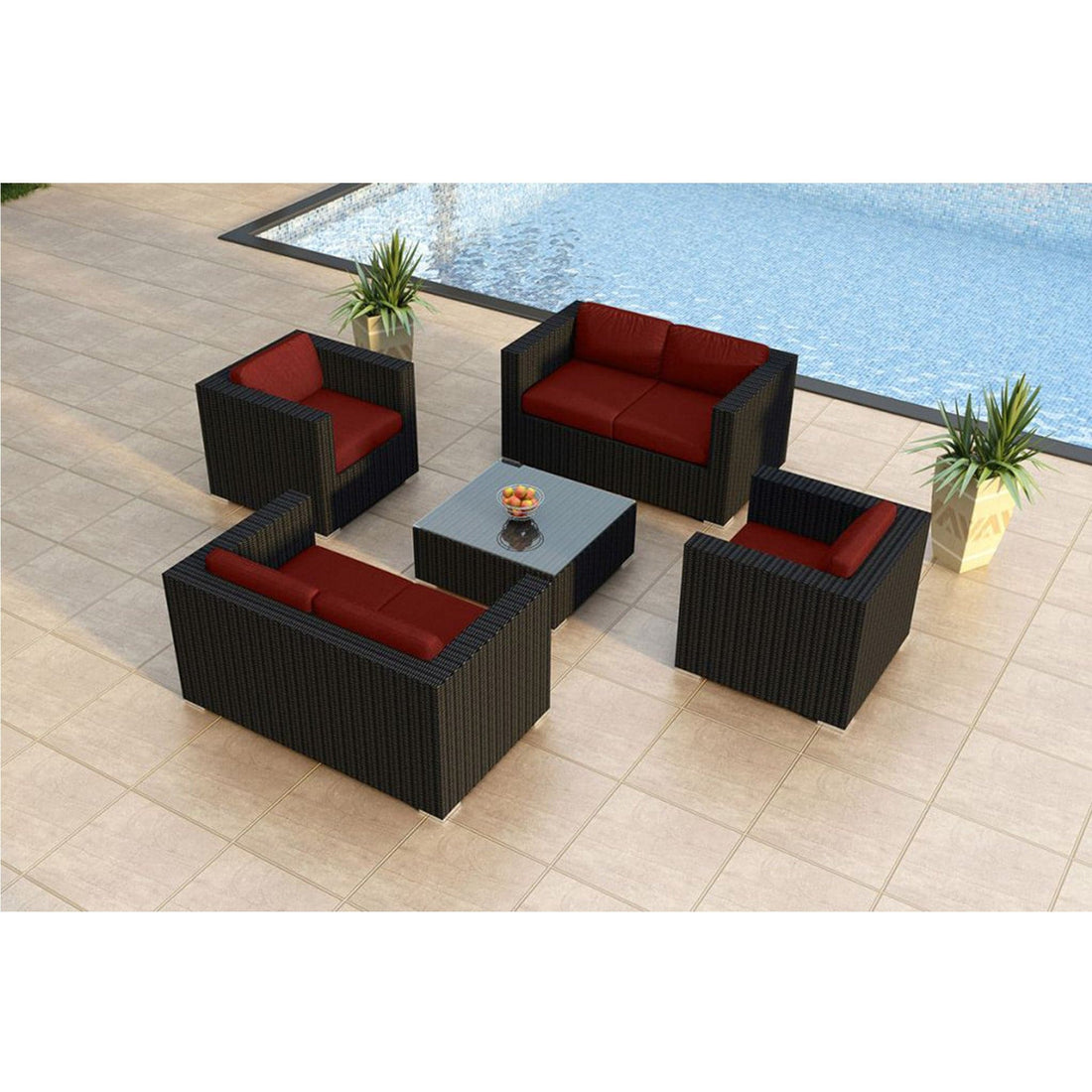 Urbana 5 Piece Double Loveseat Set