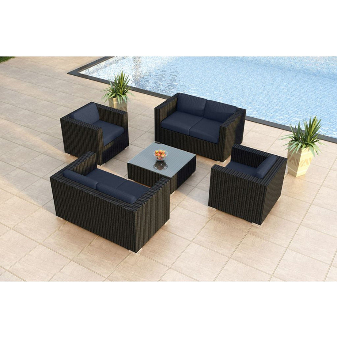 Urbana 5 Piece Double Loveseat Set