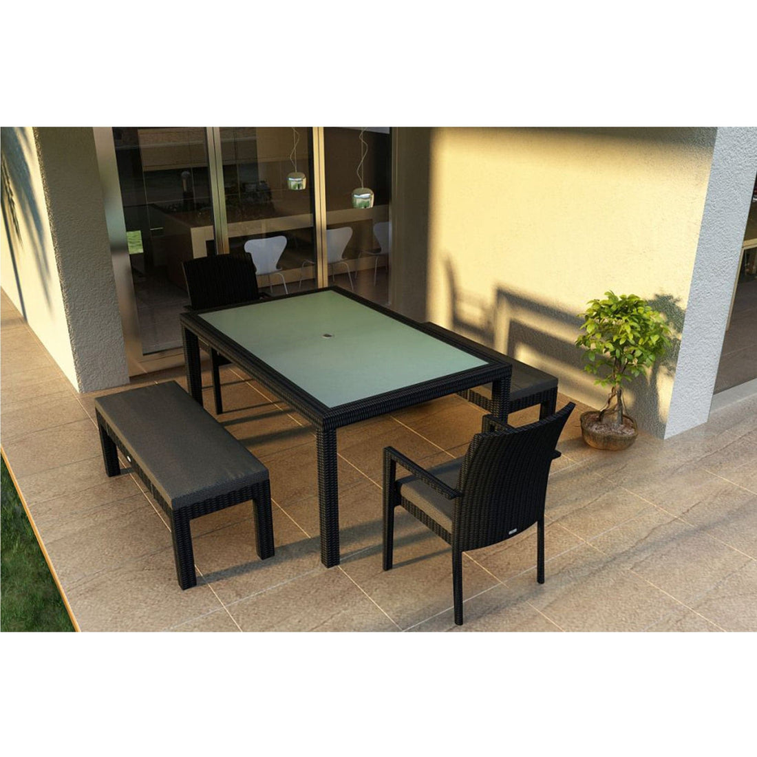 Urbana 5 Piece 6-Seat Bench Dining Set