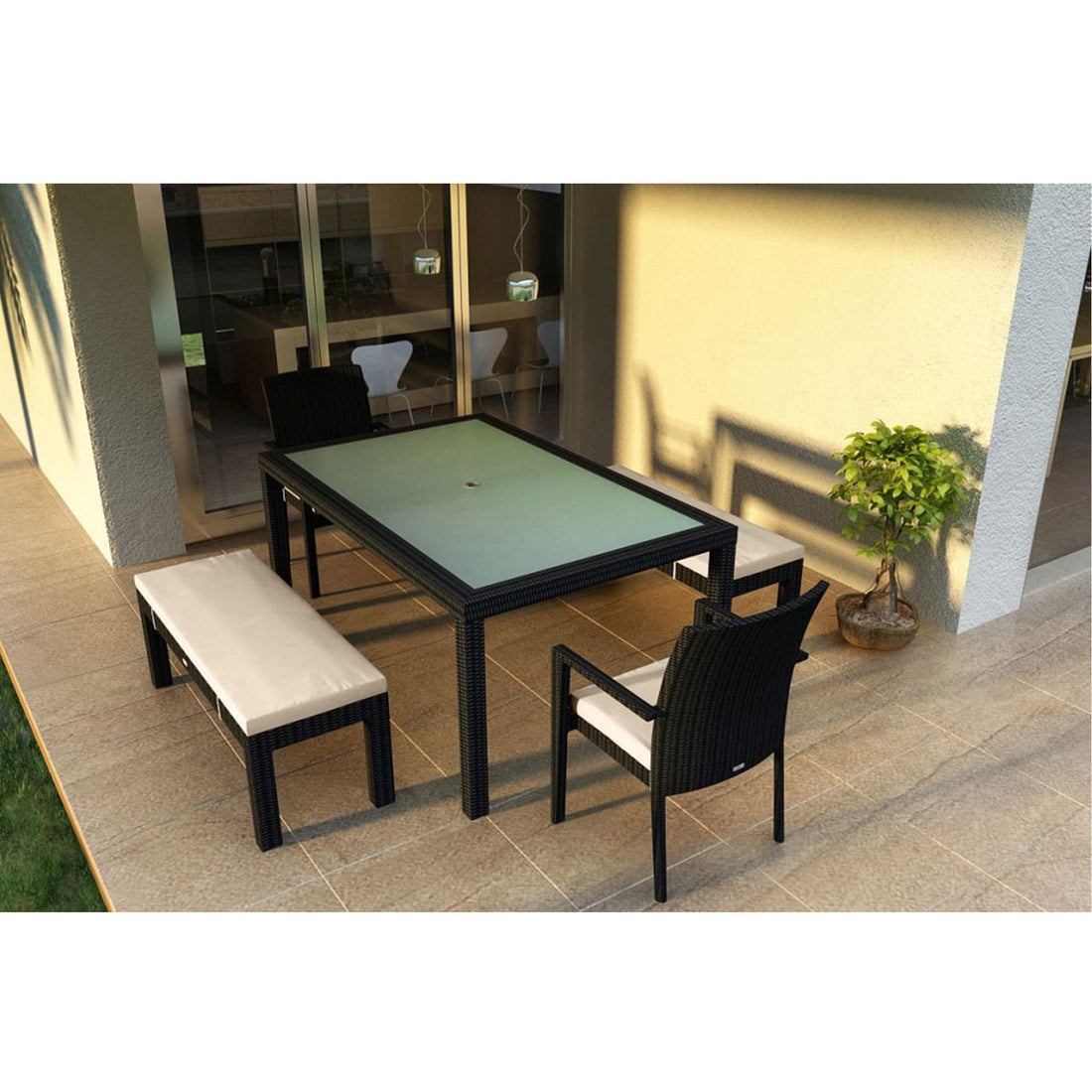 Urbana 5 Piece 6-Seat Bench Dining Set