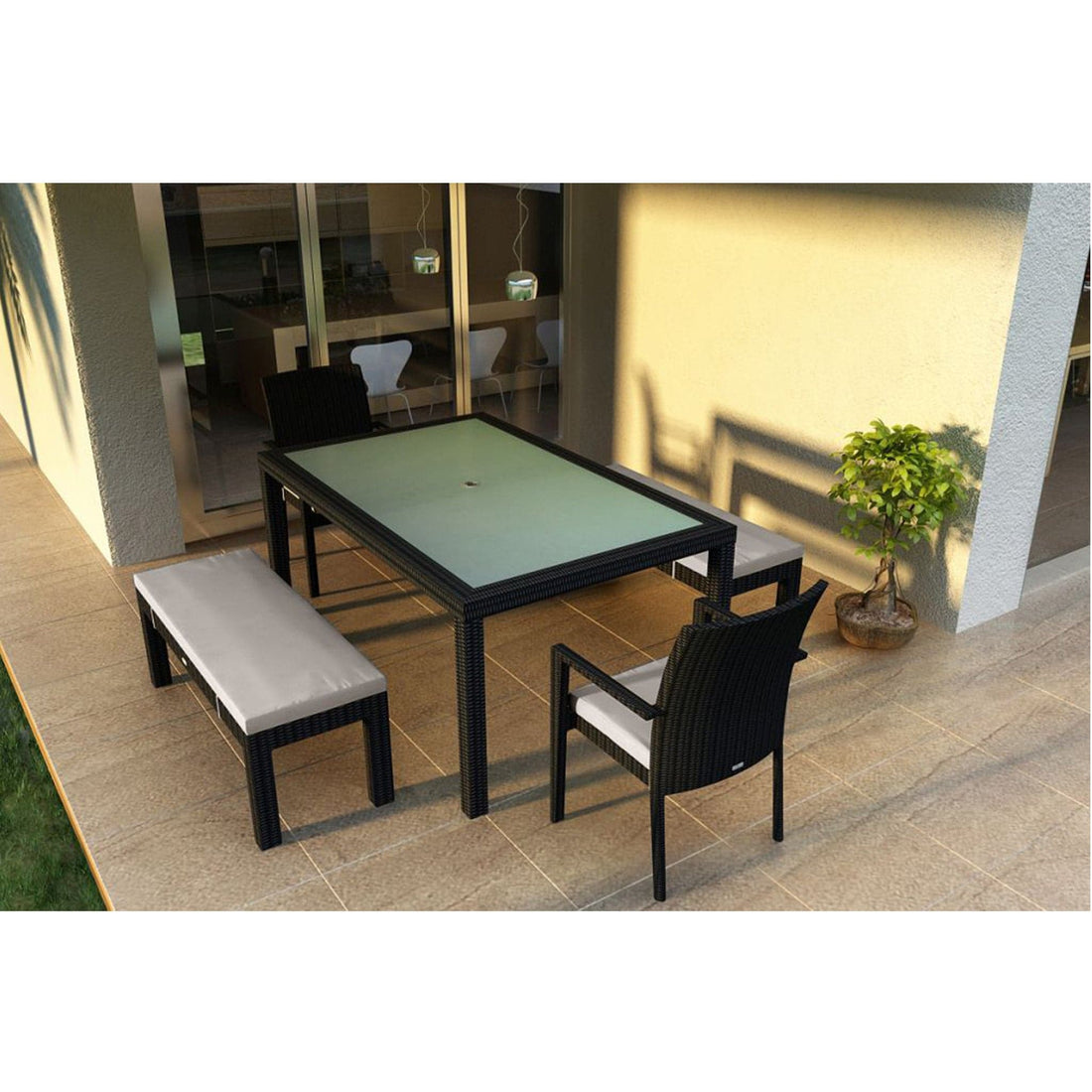 Urbana 5 Piece 6-Seat Bench Dining Set