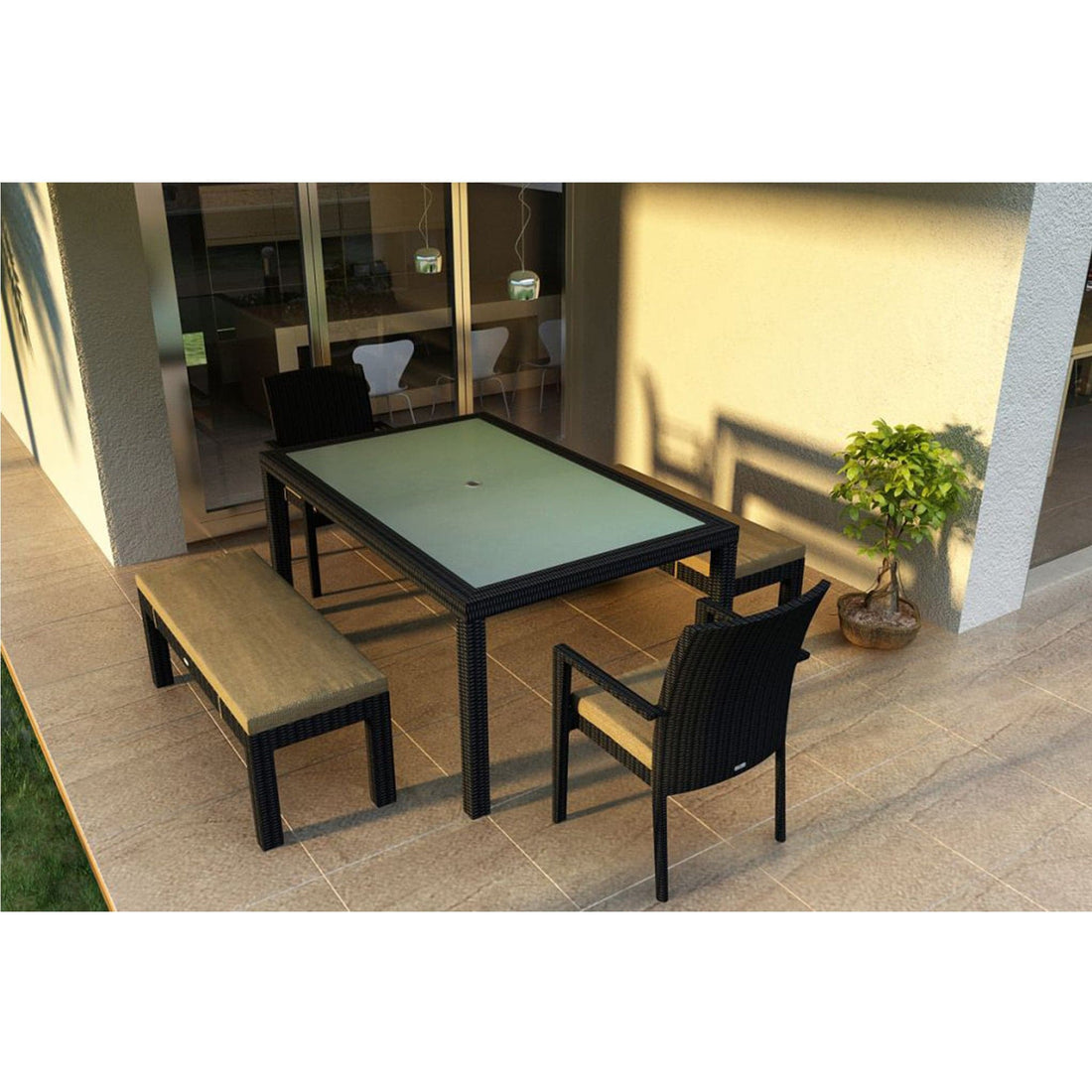 Urbana 5 Piece 6-Seat Bench Dining Set