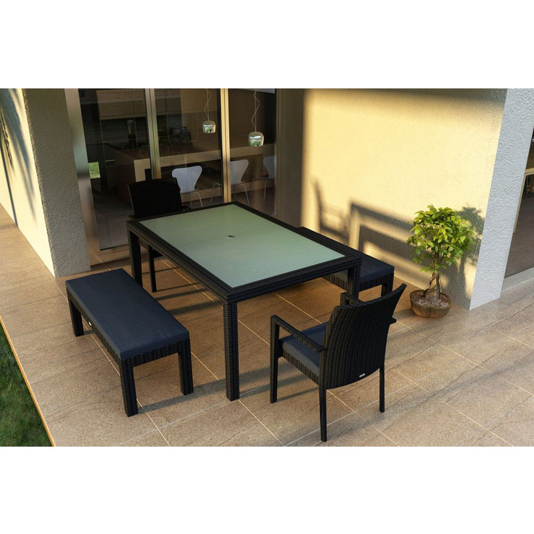 Urbana 5 Piece 6-Seat Bench Dining Set