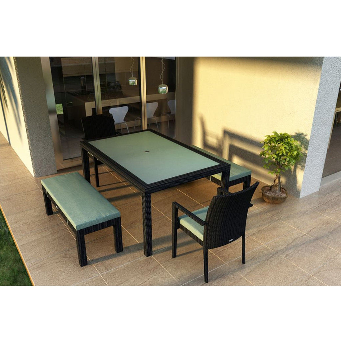 Urbana 5 Piece 6-Seat Bench Dining Set