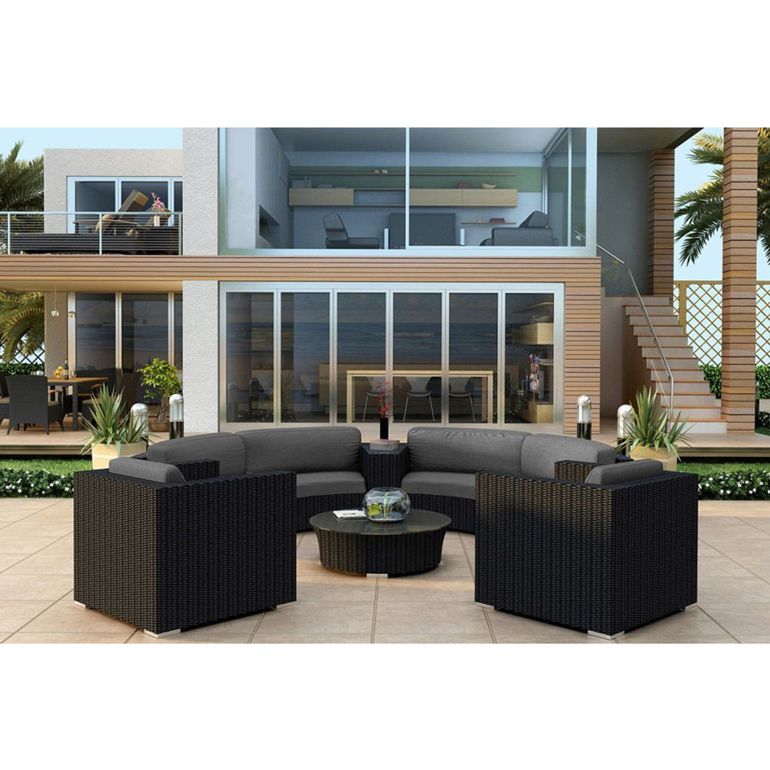 Urbana 6 Piece Curve Sectional Set