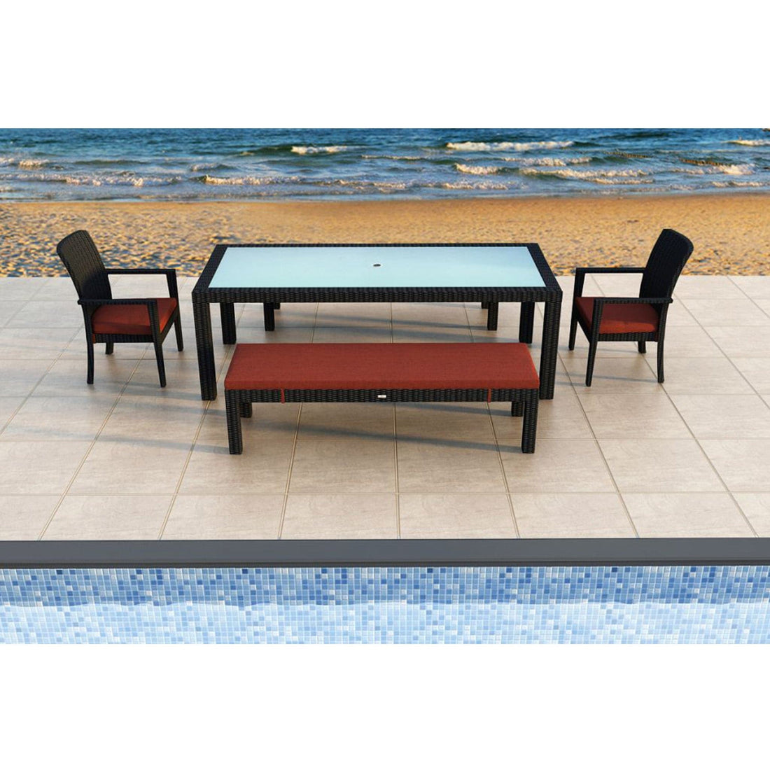 Urbana 5 Piece 8-Seat Bench Dining Set