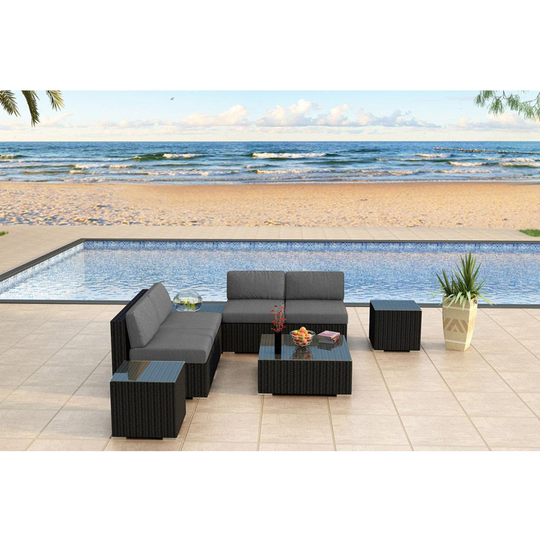 Urbana 8 Piece 4-Seat Sectional Set