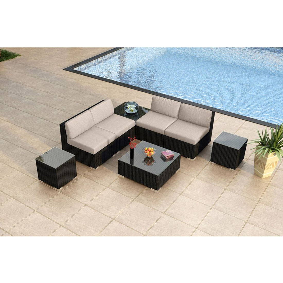 Urbana 8 Piece 4-Seat Sectional Set