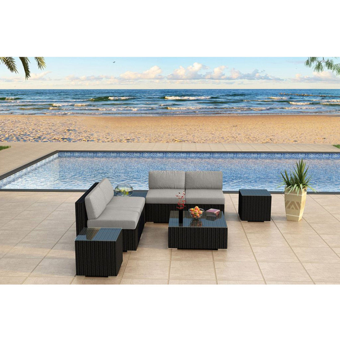 Urbana 8 Piece 4-Seat Sectional Set