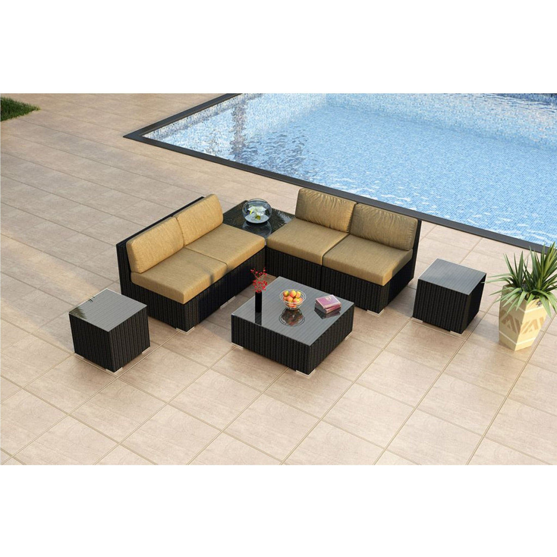 Urbana 8 Piece 4-Seat Sectional Set