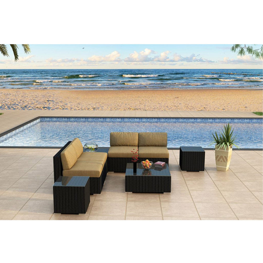 Urbana 8 Piece 4-Seat Sectional Set