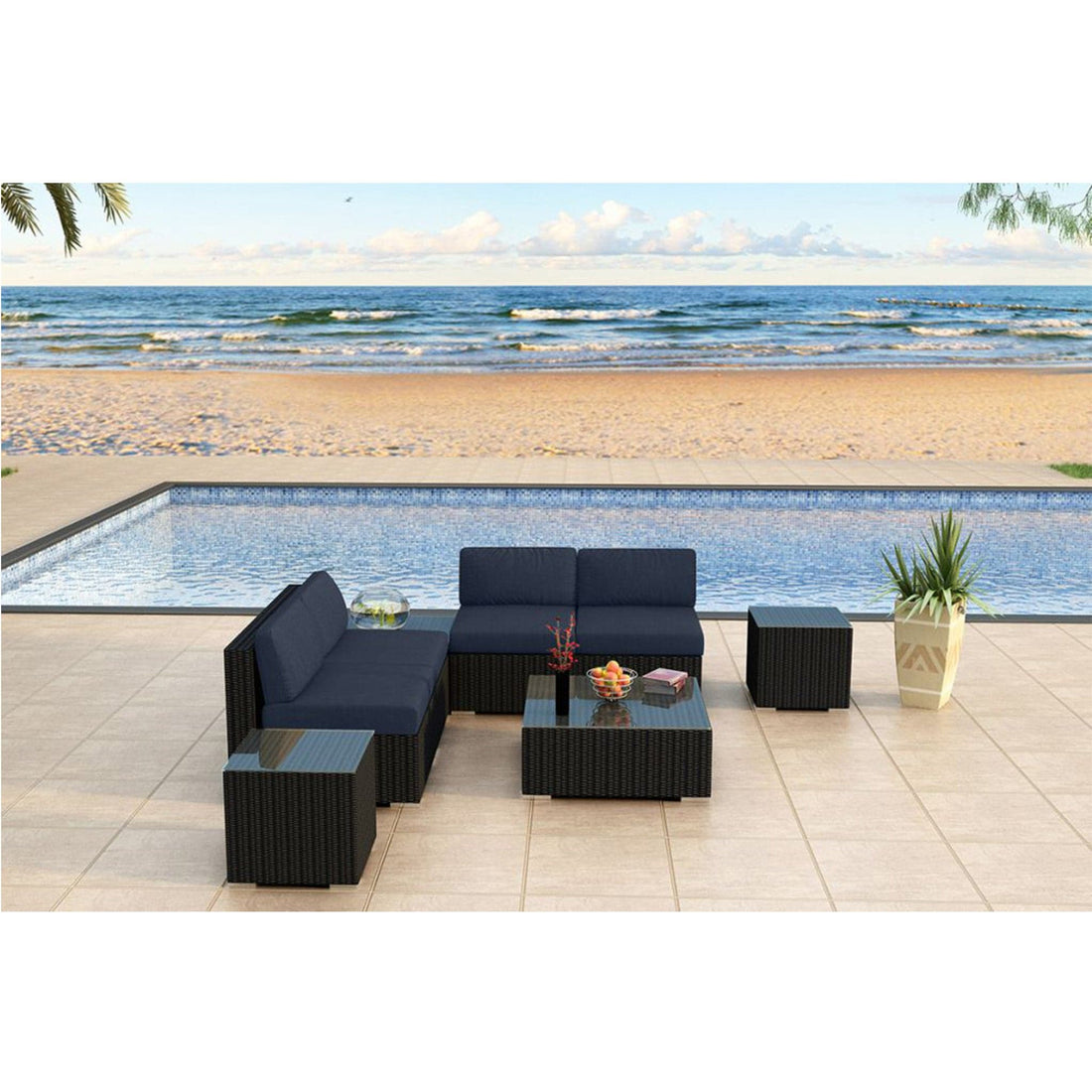 Urbana 8 Piece 4-Seat Sectional Set