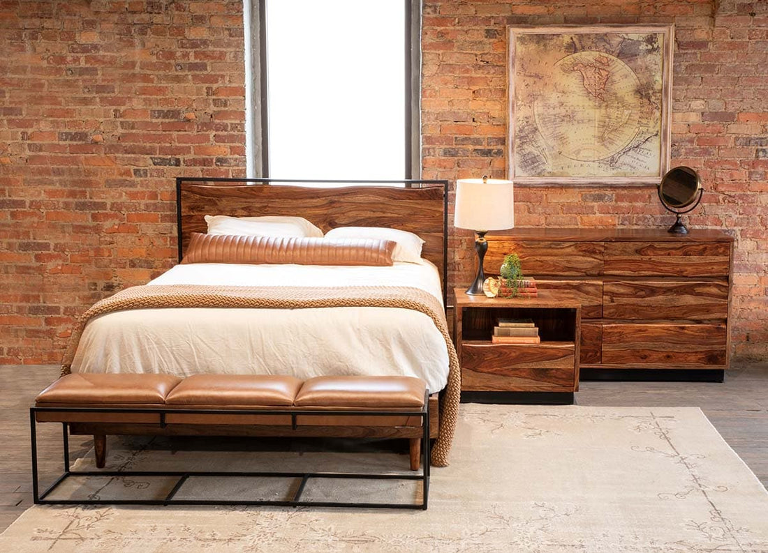 Elliston Modern Live Edge Platform Bed