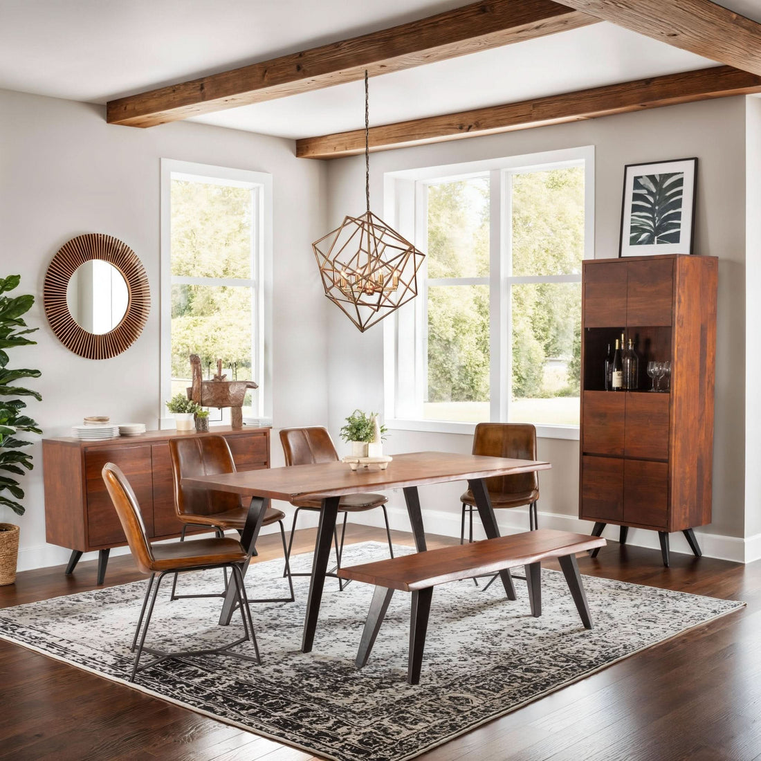 Knoxville 68" Live Edge Acacia Wood Dining Table - Home Trends & Design