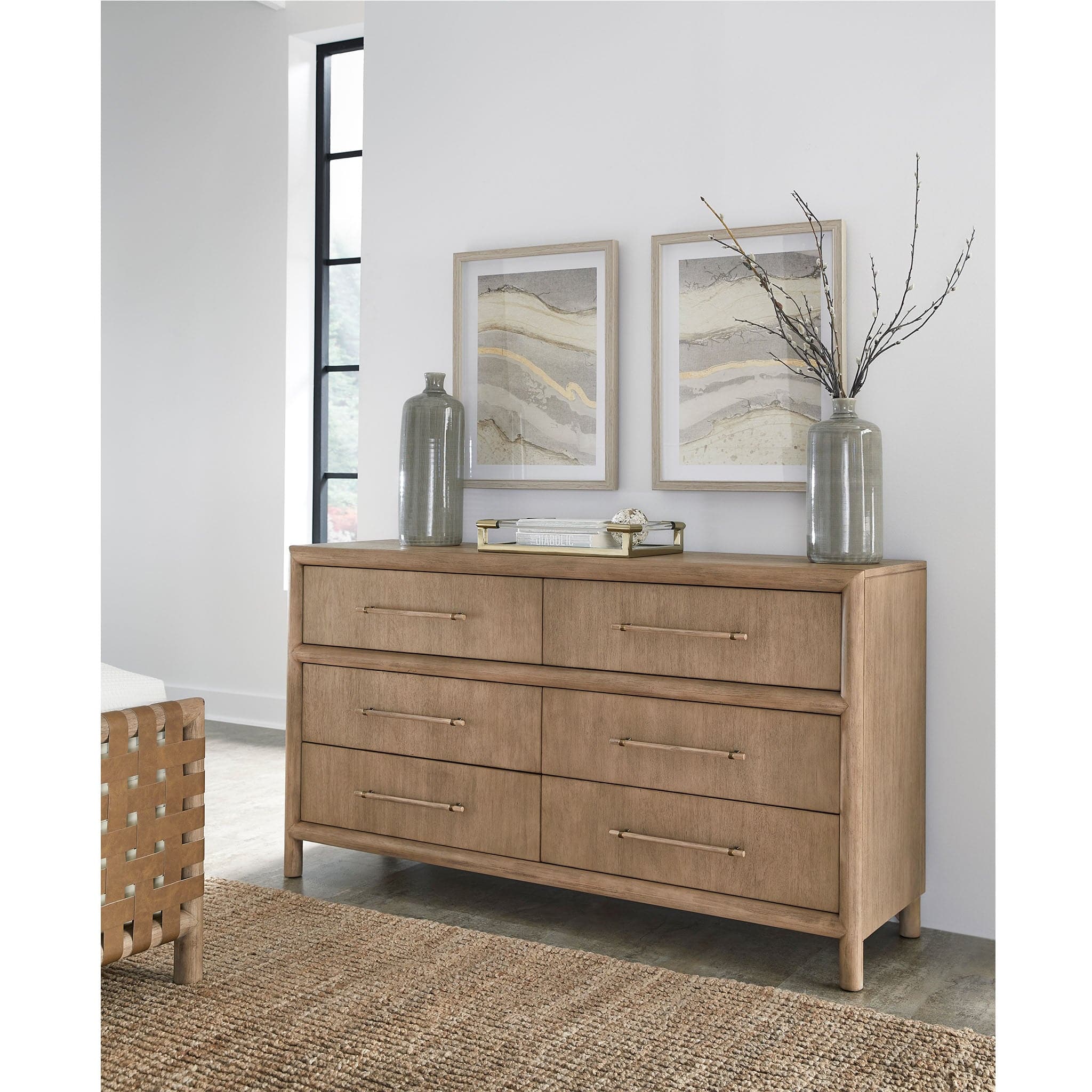 dawson grey wash 6 drawer dresser Modus Furniture - Dorsey Six Drawer Dresser in Basalt Grey