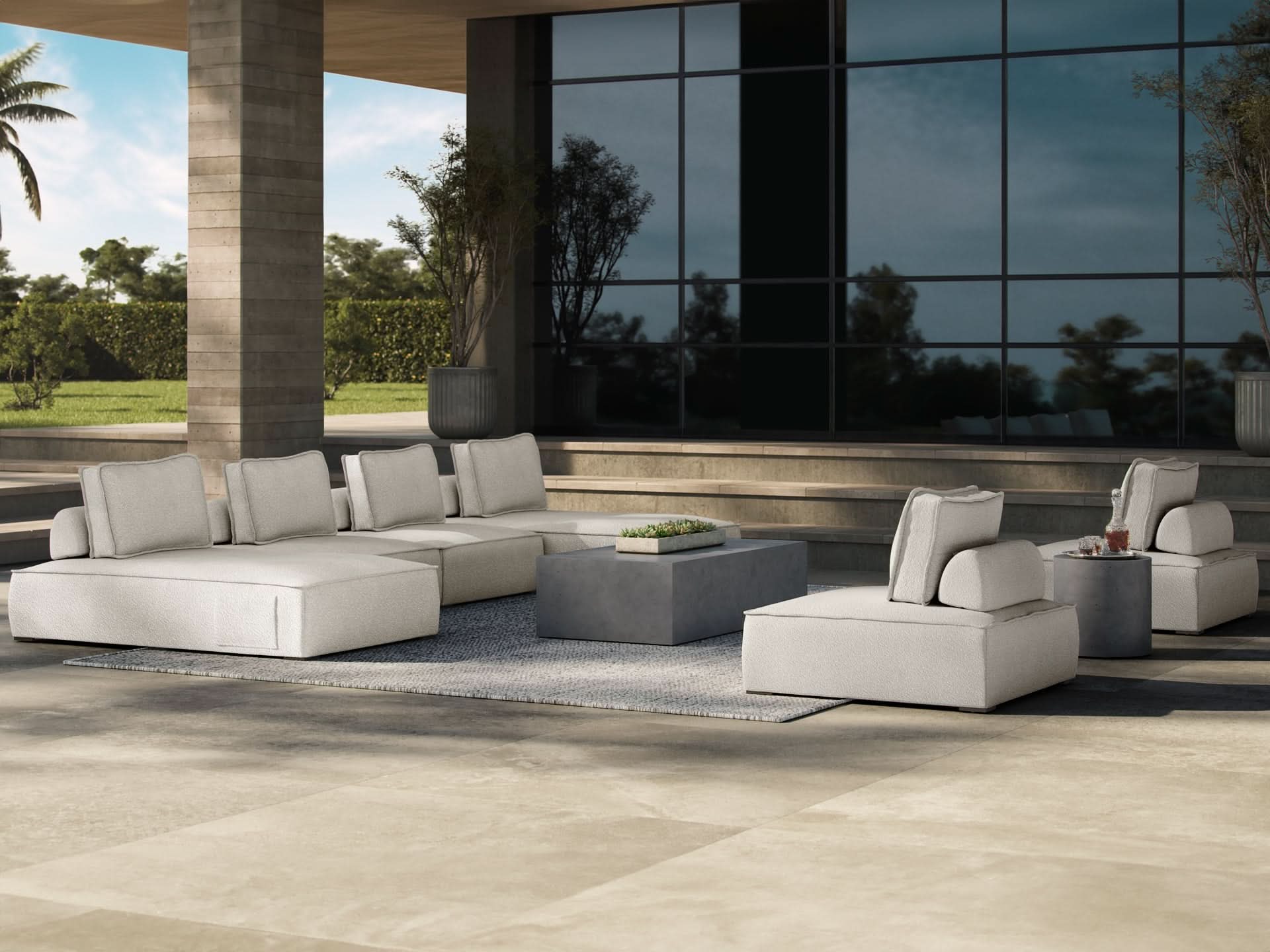 Brivan Outdoor Coffee Table - lifestyle view