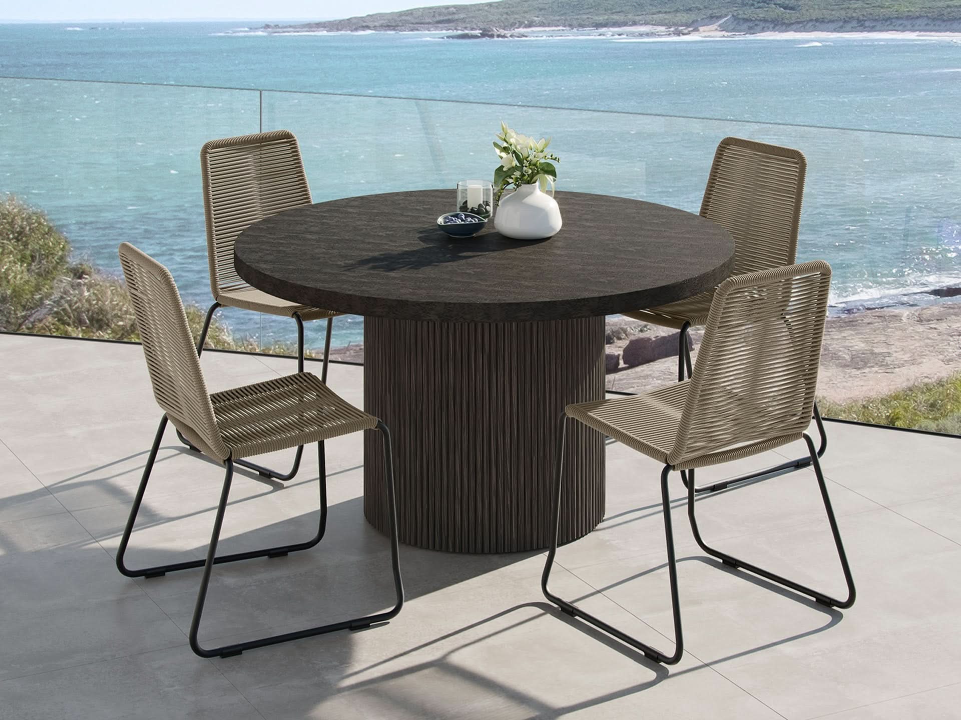 Vardon Outdoor Dining Chair - lifestyle view