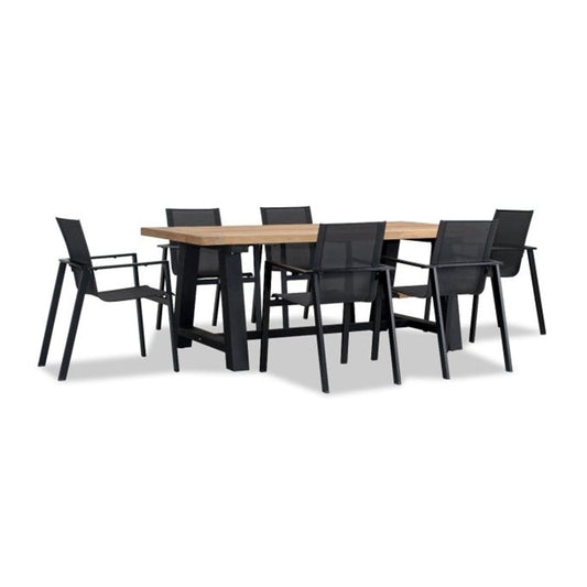  Lift Mill 6 Seat Reclaimed Teak Patio Dining Set 