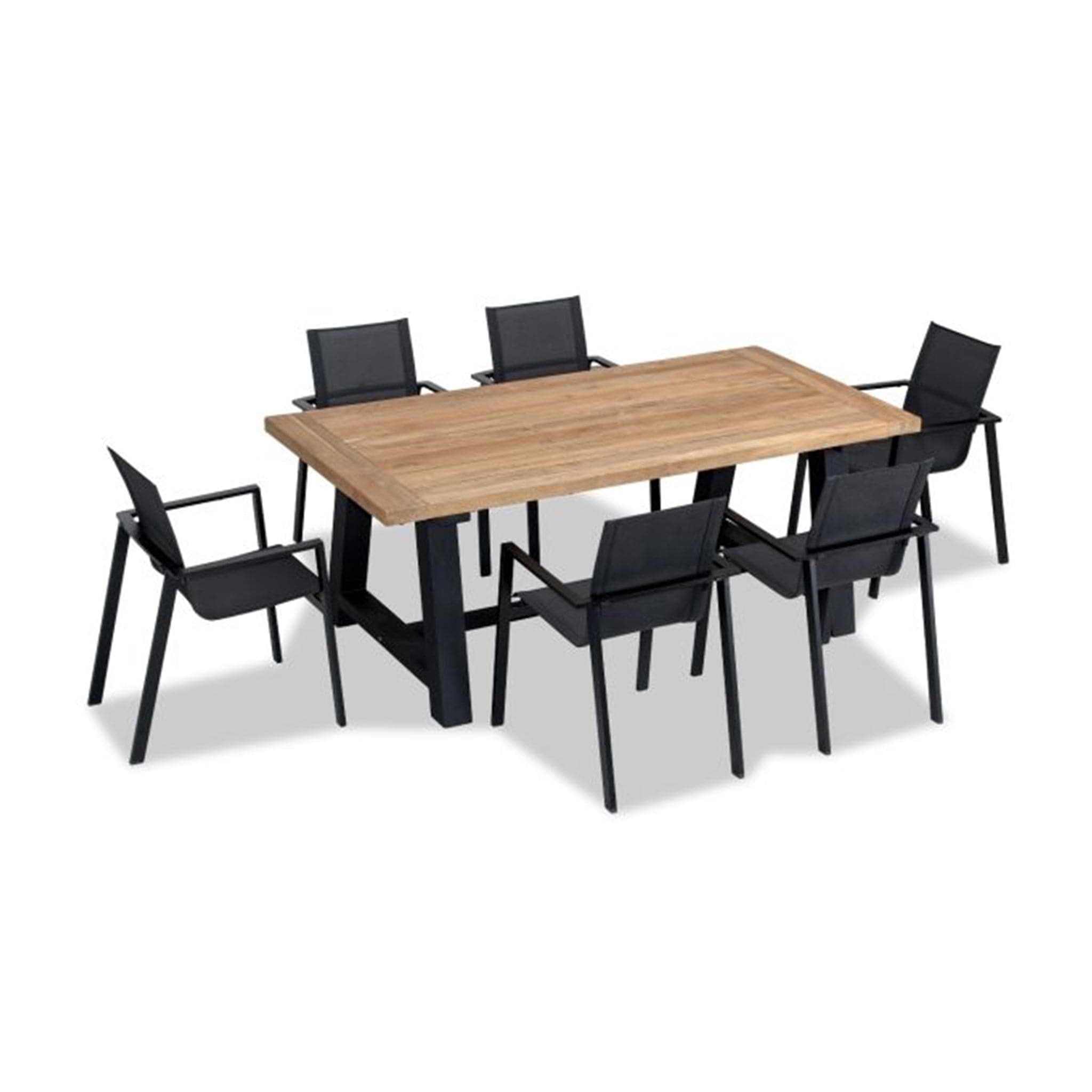 Lift Mill 6 Seat Reclaimed Teak Patio Dining Set