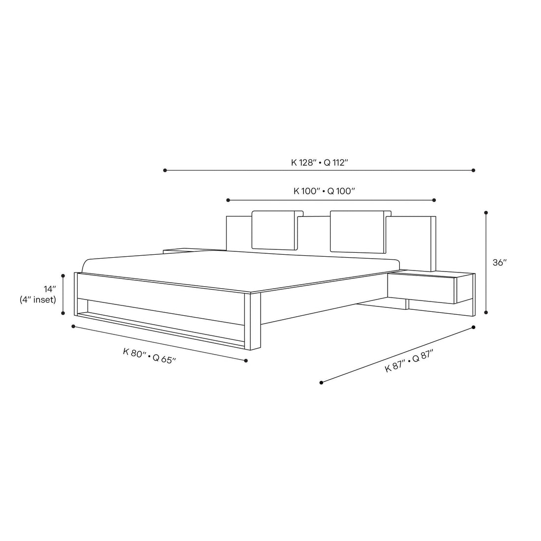 Ossett Japanese Platform Bed